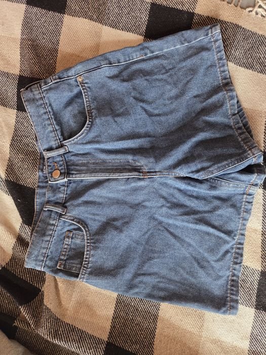 Herren Jeansshorts Marineblau 28