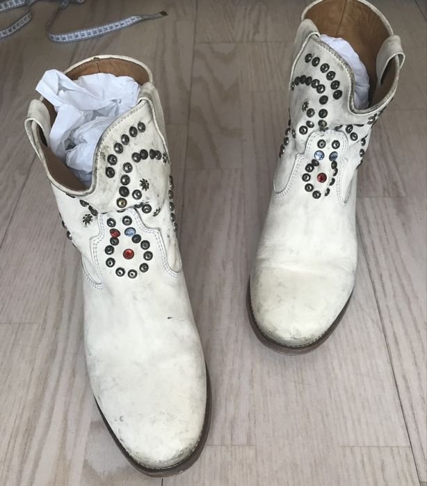 Damen Isabel Marant Stiefel Weiß Leder 40