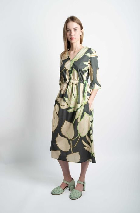 Women Cinque Dress Grey Cotton 38