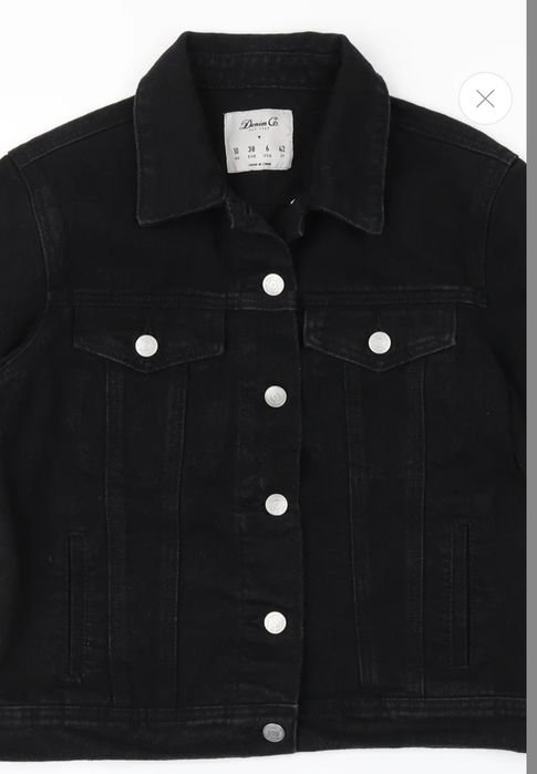 Femme Veste en Jean Noire Coton 38