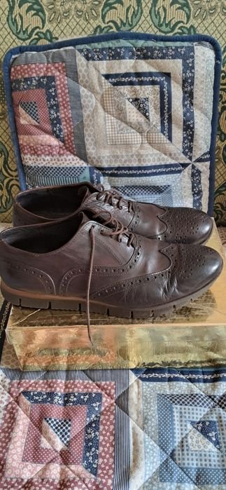 Herren Leder Schuhe Braun 43