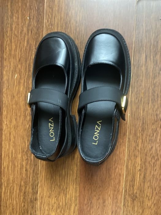 Damen Loafers Schwarz Leder 37