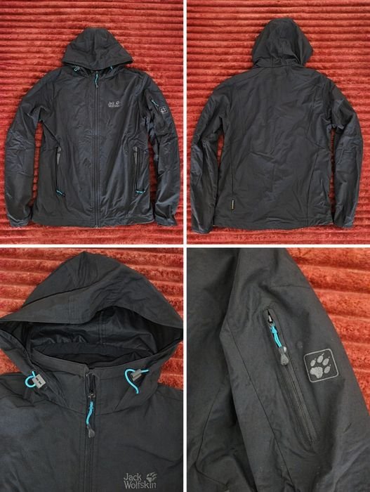 Мужской Jack Wolfskin Ветровка Чёрный 38