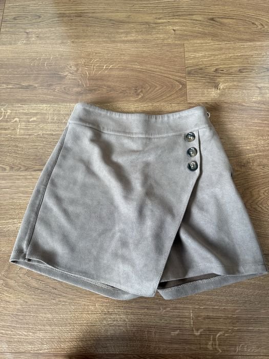 Женская Спидница Бежевая Замшевая 34