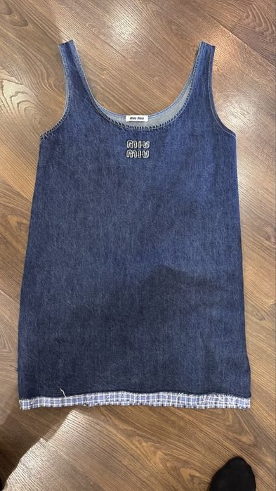Women Miu Miu Dress Navy Denim 36