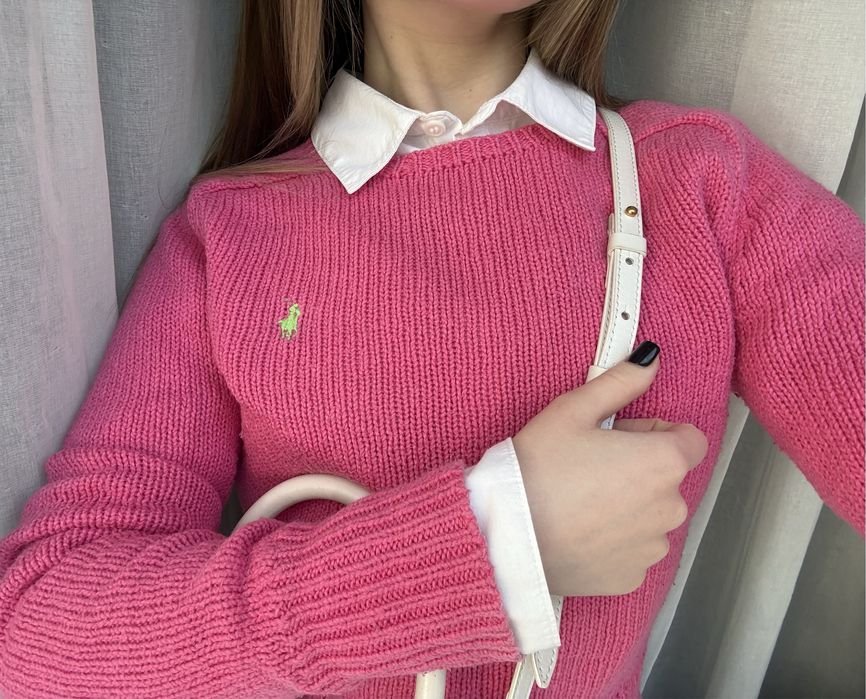 Uomo Ralph Lauren Maglione Rosa Taglia Unica