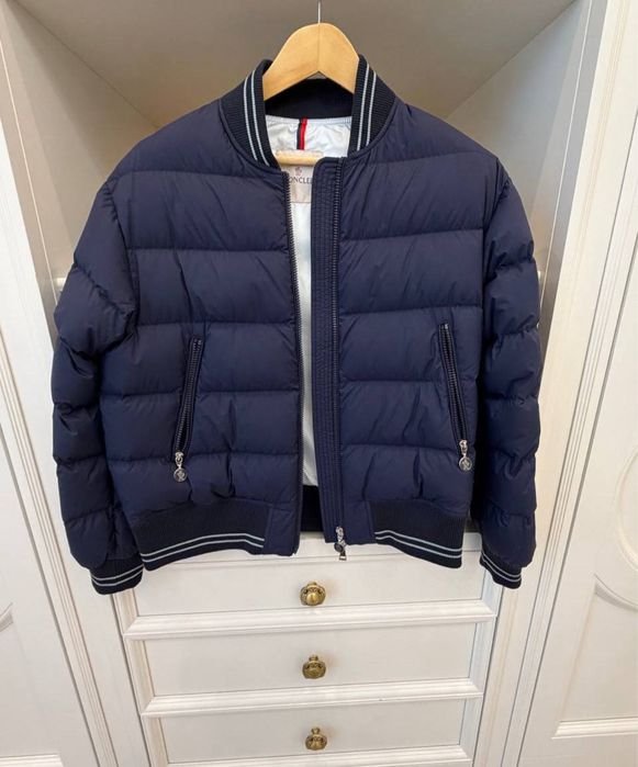 Men Moncler Bomber Black Nylon M