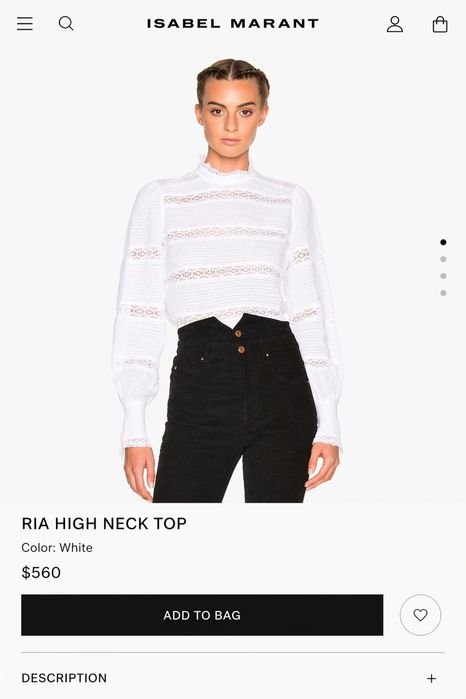 Женская Isabel Marant Блузка Белая 36