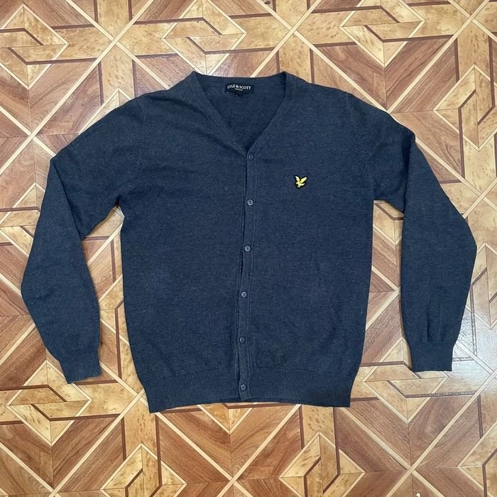 Homme Lyle Scott Cardigan Gris 38