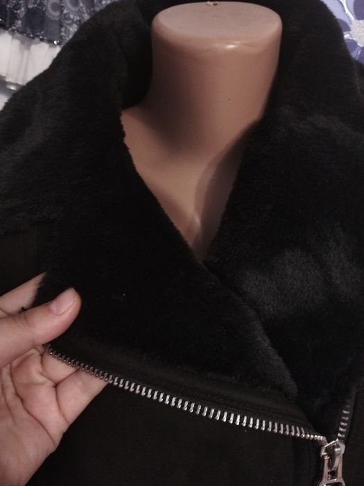 Женская Чёрная Дублёнка 34