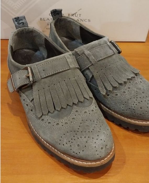 Damen Snobs Loafers Grau Leder 36