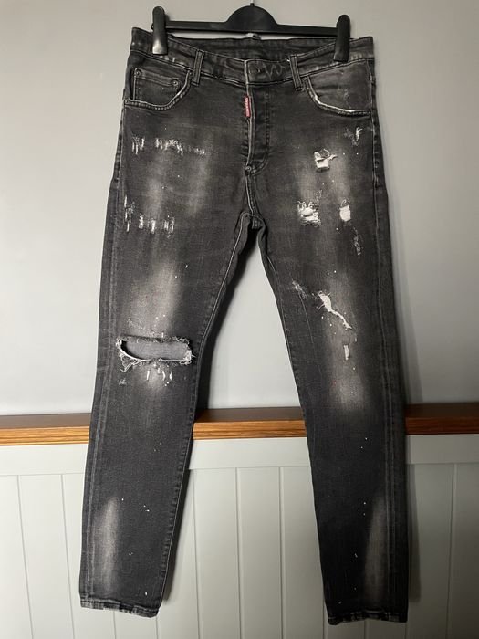 Herren Dsquared2 Jeans Grau Baumwolle 36-38