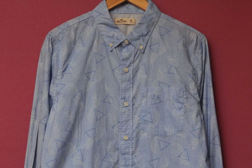 Men Hollister Shirt Navy Cotton 38