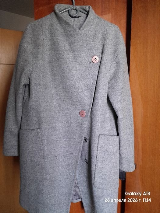 Women Coat Grey Cashmere 42