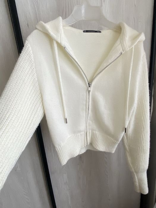Homme Pull Zippé Blanc 34