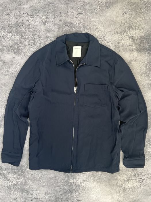 Herren Sandro Paris Overshirt Blau Baumwolle L