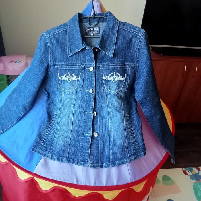 Femme Veste en Jean Bleu Marine 36