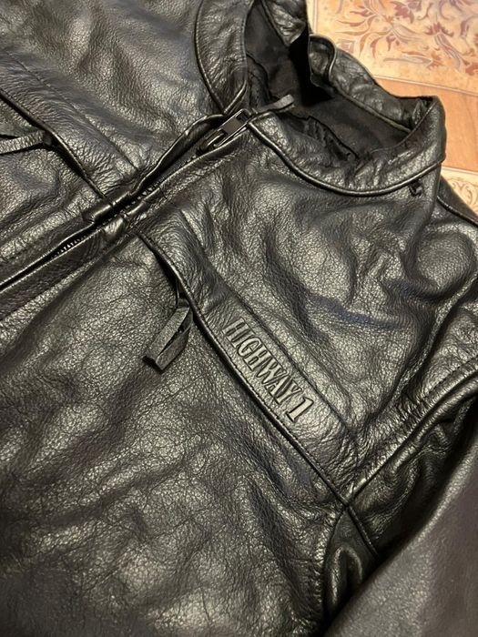 Men HIGHWAY1 Leather Jacket Black 42