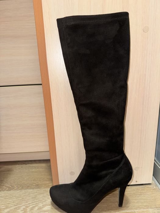 Femme Bottes En Suède Noires 36