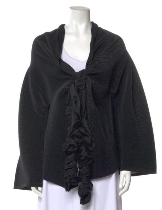 Women Issey Miyake Sweater Black Polyester 4
