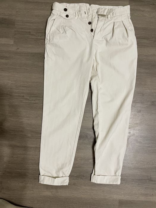 Men Mason's Trousers Beige Cotton 30