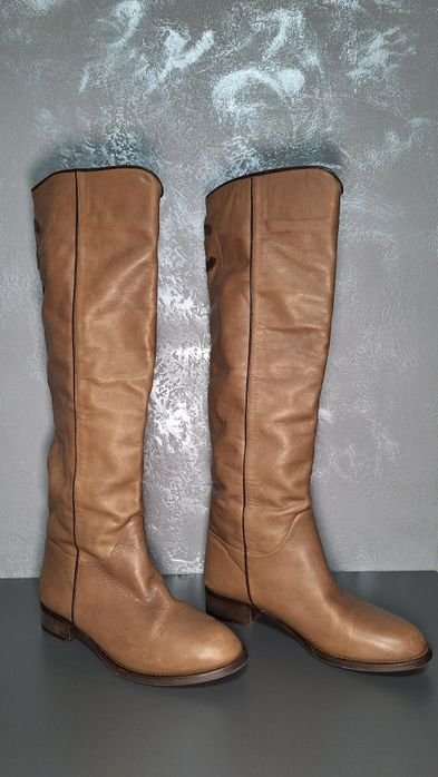 Femme CHANEL Bottes Marron Cuir 40