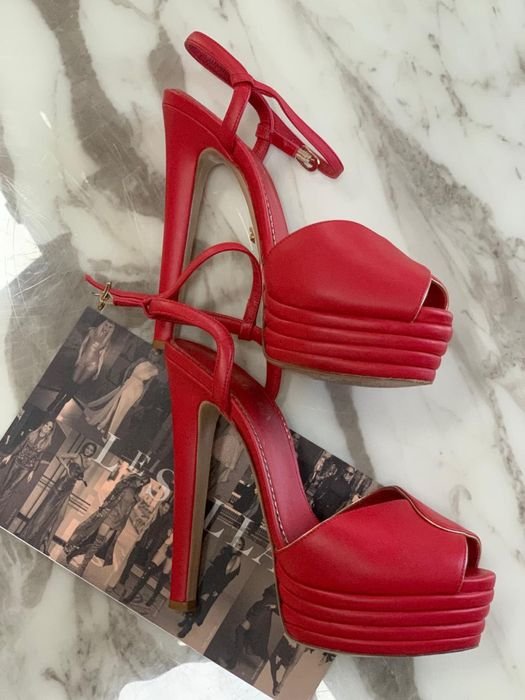 Femme Le Silla Talons Rouge Cuir 38