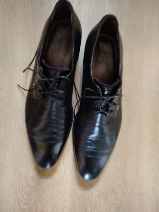 Men Valentino Heels Black Leather 43