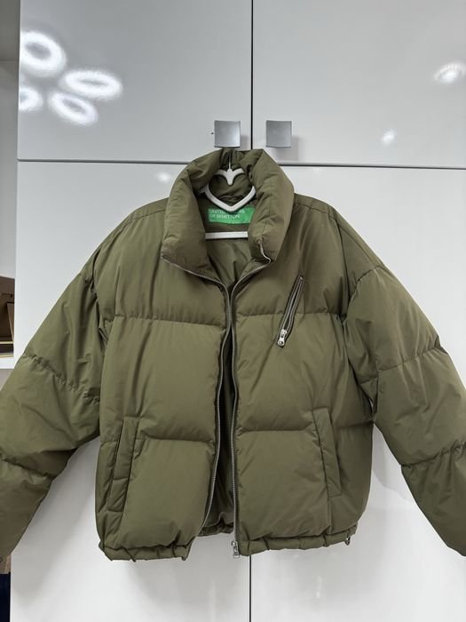 Men United Colors of Benetton Winter Jacket Khaki