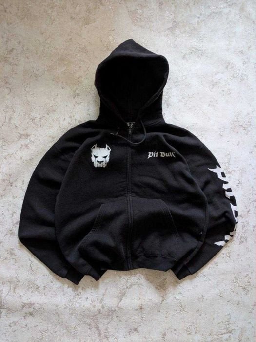 Men Pit Bull Hoodie Black 38