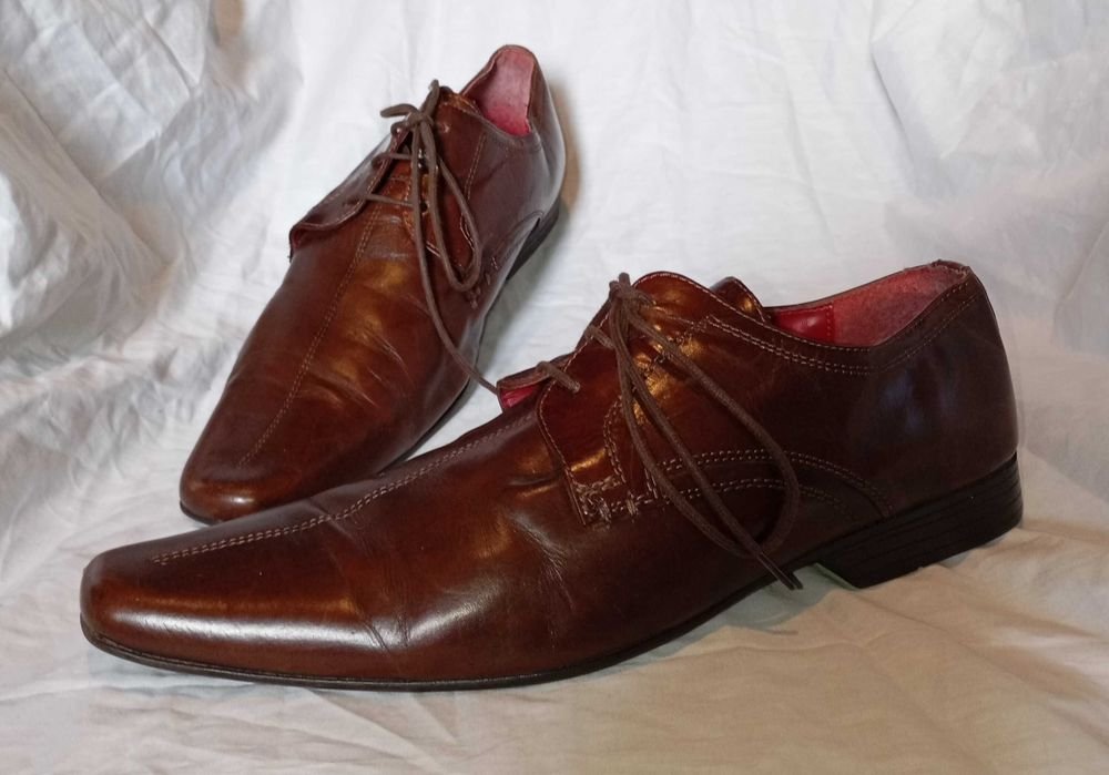 Men Red Tape Heels Brown Leather 44