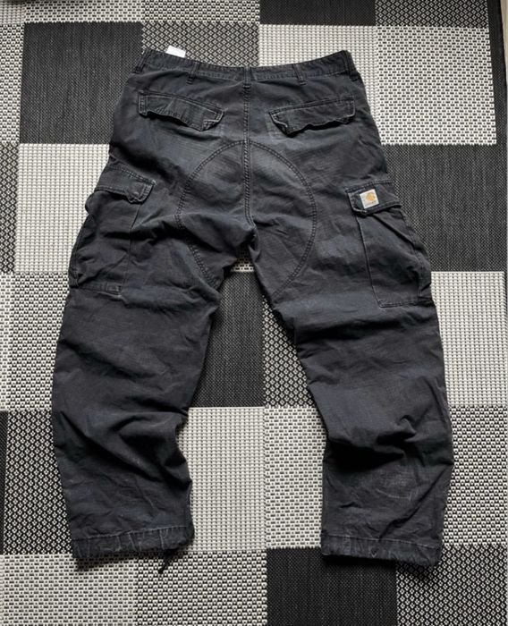 Homme Carhartt Pantalons Noir Coton 36/34