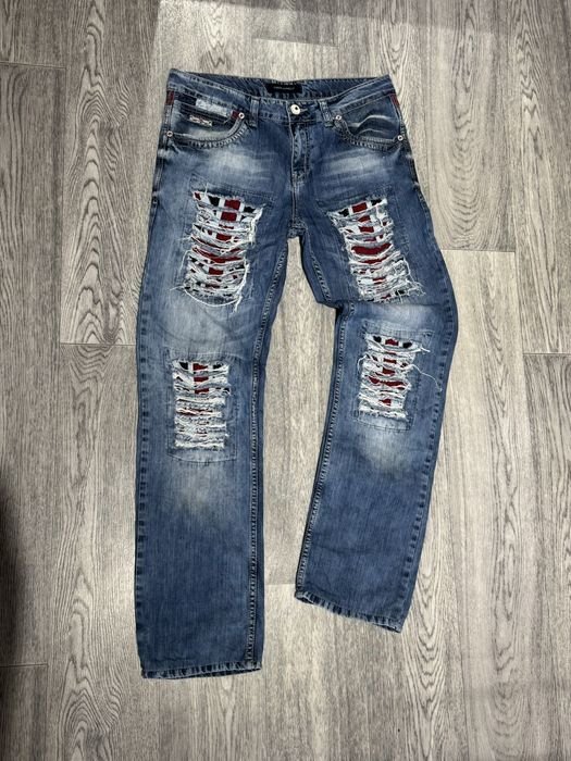 Herren Dsquared2 Jeans Mittelrot Gesprenkelt M-L