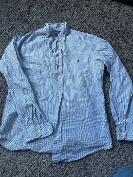 Uomo Ralph Lauren Camicia Blu Navy 40