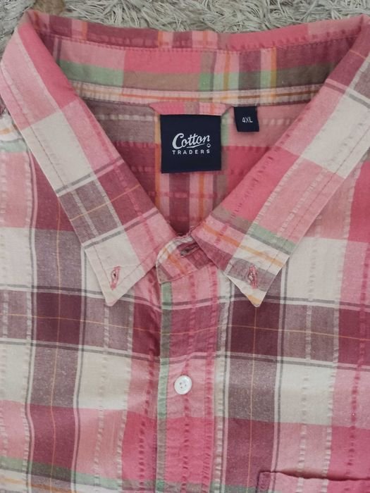 Men Shirt Red Cotton Other