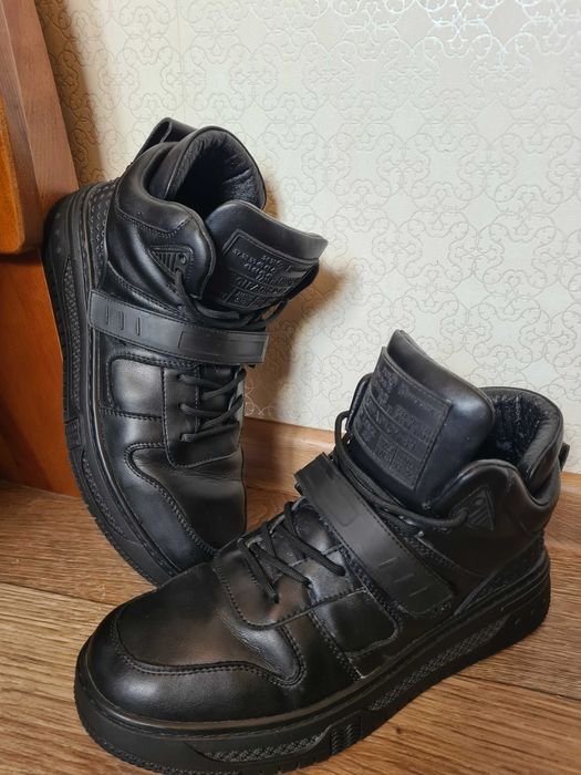 Men Respect Boots Black Leather 43