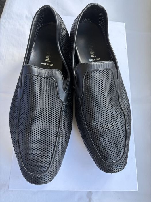Uomo Mocassini Neri Pelle 40