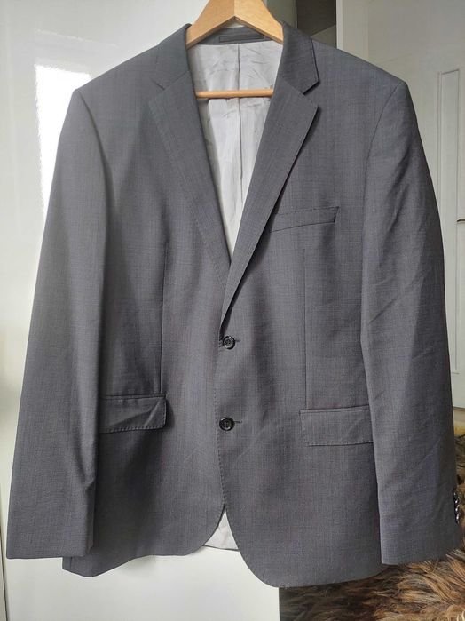 Uomo BOSS Blazer Grigio Lana 42