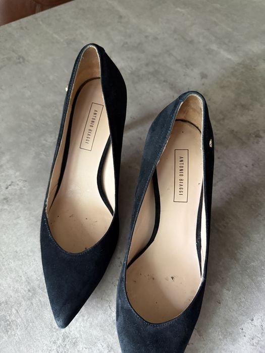 Men Antonio Biaggi Heels Black Suede 37