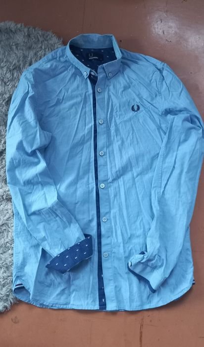 Men Fred Perry Shirt Blue 36