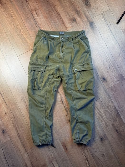 Men Diesel Trousers Military Khaki 32