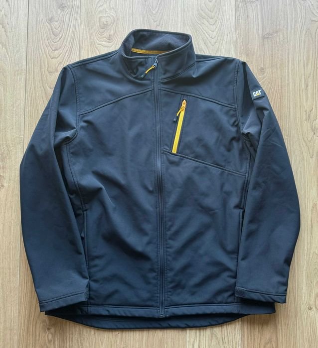 Herren Caterpillar Arbeitsjacke Schwarz Softshell
