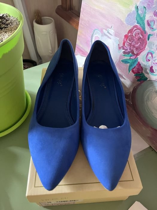 Donna Tacchi Blu Pelle Sintetica 37