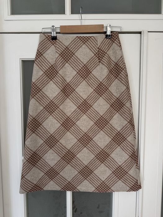 Damen Celine Rock Beige Wolle 38