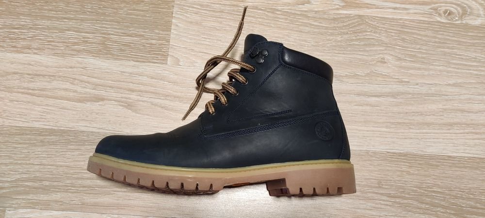 Men Forester Boots Navy Leather 42