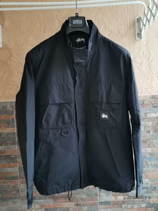 Мужской Stussy Куртка Чёрный Нейлон 38