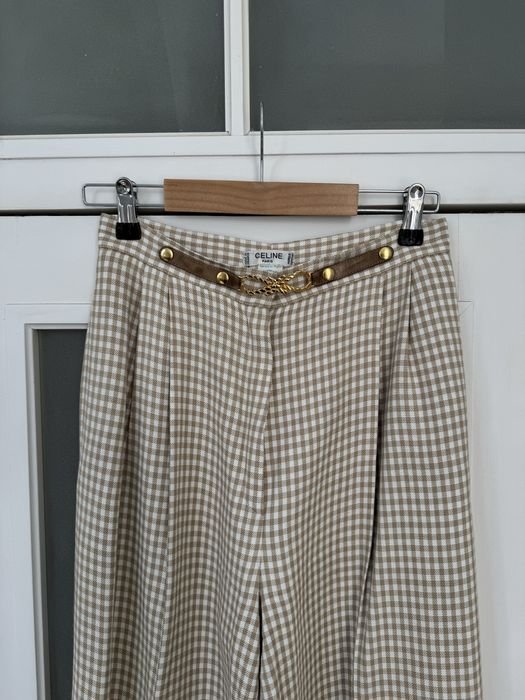 Damen Celine Hose Beige Wolle 36