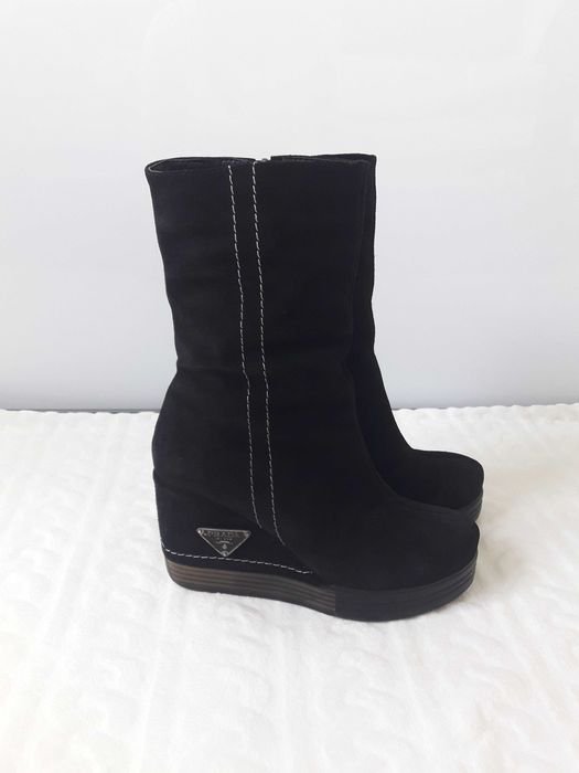Femmes Bottes Noires Suède 37