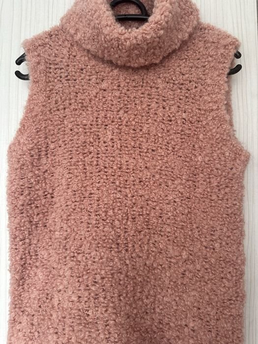 Femme Peserico Gilet Rose Laine 36