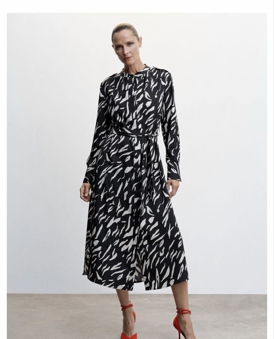 Women Mango Dress Black 36
